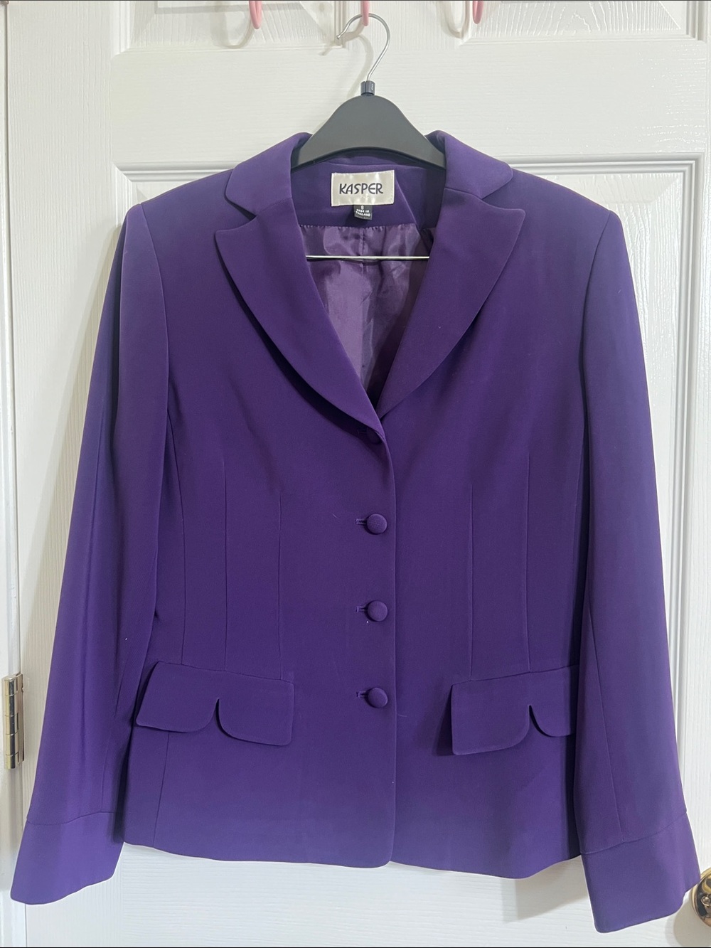Kasper Women's Deep Purple Single-Breasted Blazer suit
